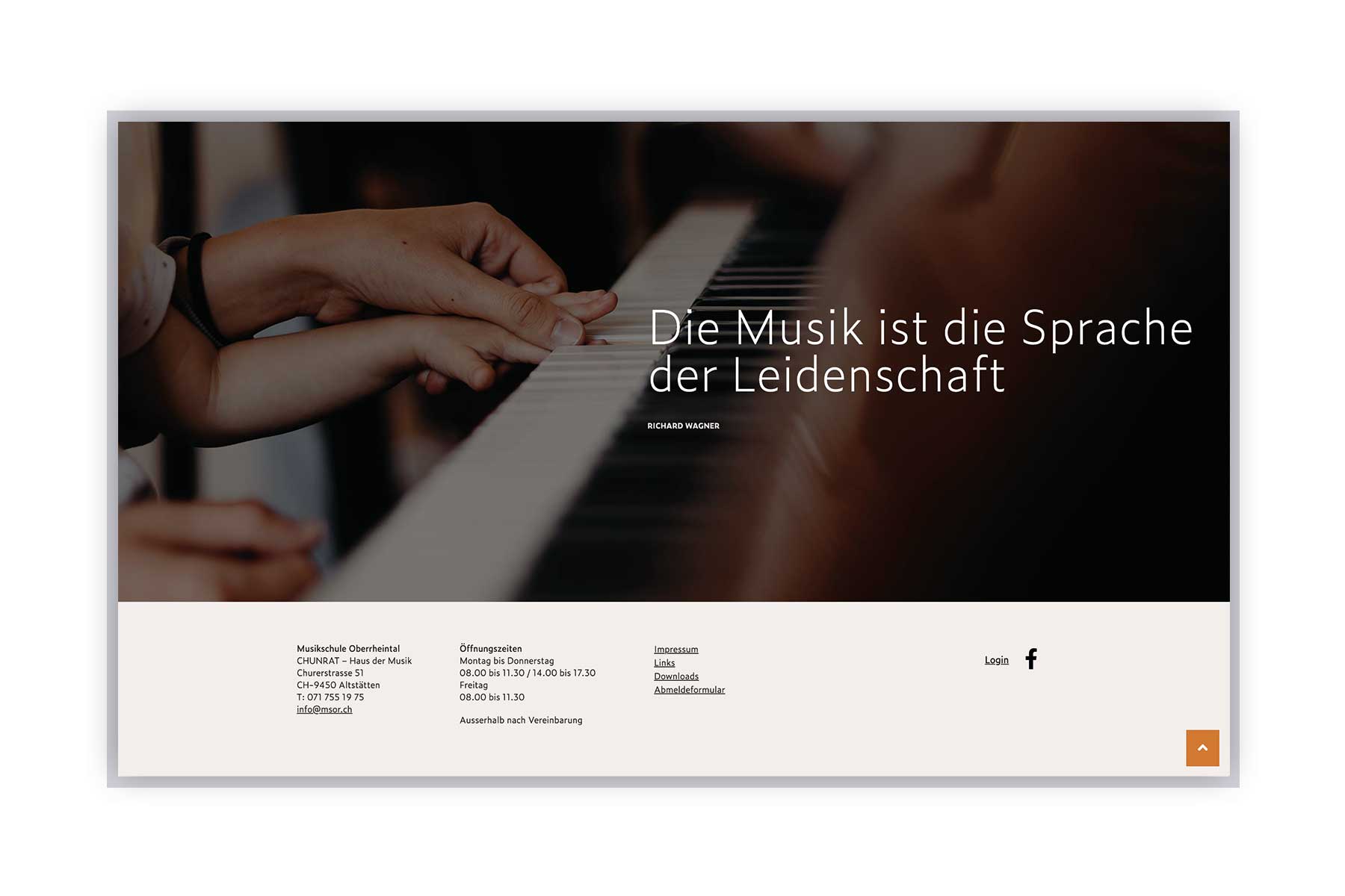 Webseite Musikschule Oberrheintal